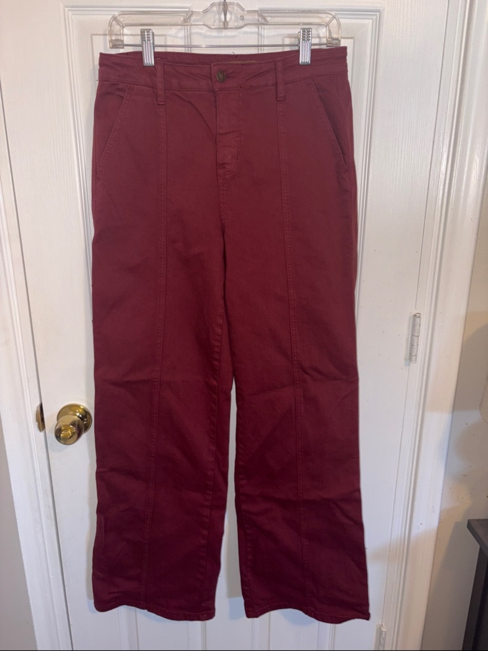 Judy Blue Women’s Wine Straight-Leg Chinos